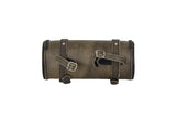 Brown Leather Motorcycle Tool Bag with Concho
