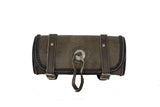 Brown Leather Motorcycle Tool Bag with Concho