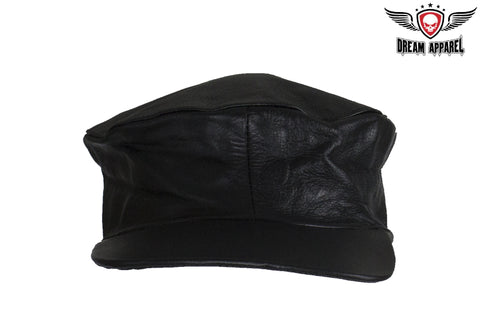 Motorcycle Leather Cap