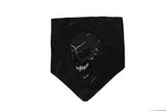 Leather Triangle Face Muffler With Reflective Skull