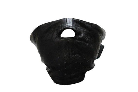 Biker Leather Face Mask - Black
