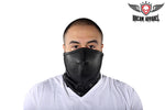 Black Leather Biker Face Mask