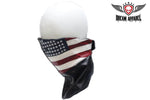 Leather Face Mask With USA Flag