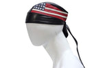 American Flag  Leather Skull Cap
