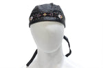 Biker Skull Cap with Beads and Studs