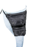 Black Textile Multi Pocket Thigh Bag with Gun Pocket