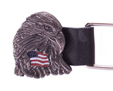 Double Chain Eagle W/ USA Flag Motorcycle Vest Extender