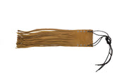 Tan Naked Cowhide Leather Handlebar Covers with Fringe