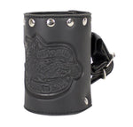 Studded Leather Motorcycle Cup Holder