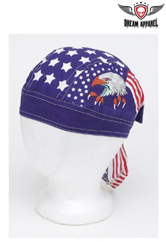 Cotton Skull Cap with Eagle, Stars & Stripes