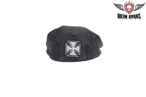 Leather Cap With Chopper