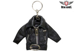 Black Jacket Leather Key Chain