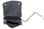 Heavy Duty Black Leather Motorcycle Chain Wallet