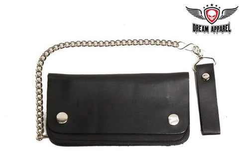 Biker Bifold Motorcycle Wallet With Chain