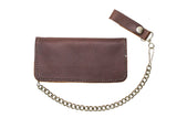 Heavy Duty Brown Leather Chain Wallet