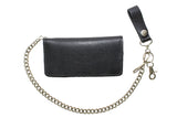 Heavy Duty Black Leather Chain Wallet