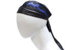 Leather Skull Cap with Colored Flames