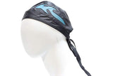 Leather Skull Cap with Colored Flames