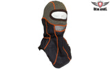 Biker Long Black & Gray Full Face Cotton Face Mask