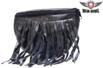 Women's Black PVC Shotgun Shell Bag