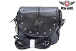 Women's Studded PVC Bag with Playing Cards