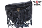 Women's POW Memorial PVC Belt Bag with Fringes