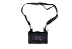 All Naked Cowhide Leather Purple Butterfly Belt Bag