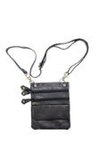 Pure Black Naked Cowhide Leather Belt Bag