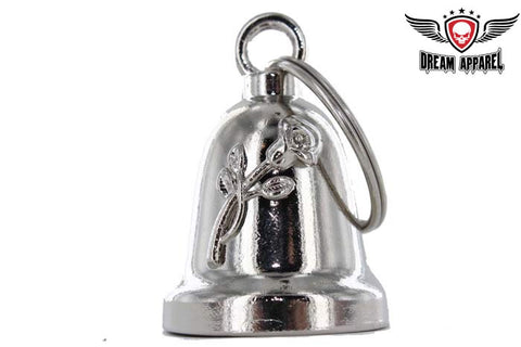 Single Rose Chrome Motorcycle Bell