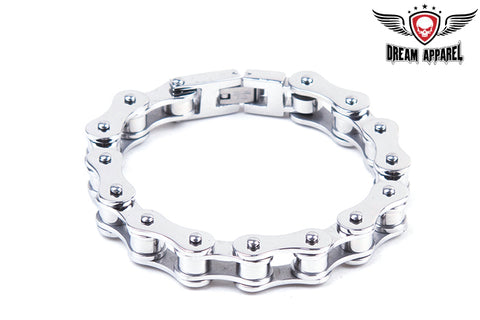 3/8" Stainless Steel Single Link Chain Bracelet