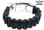 Black Woven Leather Bracelet