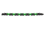 Black and Green Motorcycle Chain Bracelet with Gemstones