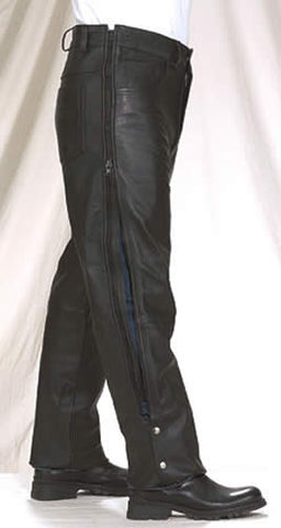 Naked Cowhide Leather Motorcycle Chaps / Pants