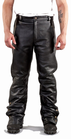 Men's Leather Motorcycle Chaps / Pants