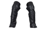 Men's Black Leather Wool Lined Leggings