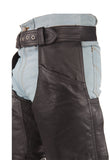 Cowhide Leather Chaps With Mesh Liner