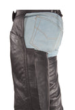 Cowhide Leather Chaps With Mesh Liner