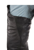 Leather Chaps With Gathered Fitting