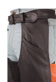 Black Leather Chaps With Orange Straps