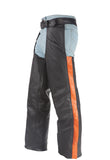 Black Leather Chaps With Orange Straps