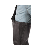 Motorcycle Leather Chaps With Leather Lacing