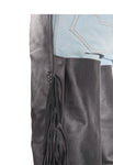 Leather Chaps With Fringe & Braid