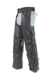 Biker Leather Chaps With Braid & Fringe