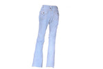 Womens Denim Leather Pants