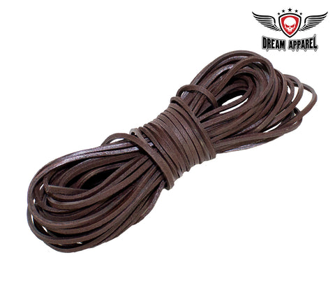 50 FT Leather Laces - Brown