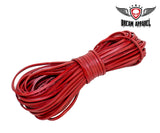 50 FT Leather Laces - Red