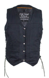 Women's Black Denim Gun Pocket Vest by Club Vest®
