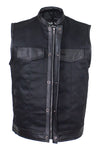 Men's Black Denim Vest by Club Vest®