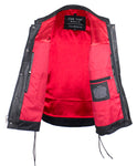 Leather Gun Pocket Vest with Red Liner by Club Vest®