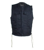 Men's No Collar Denim Vest by Club Vest®